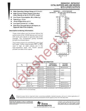 SN74HC541PWR datasheet  